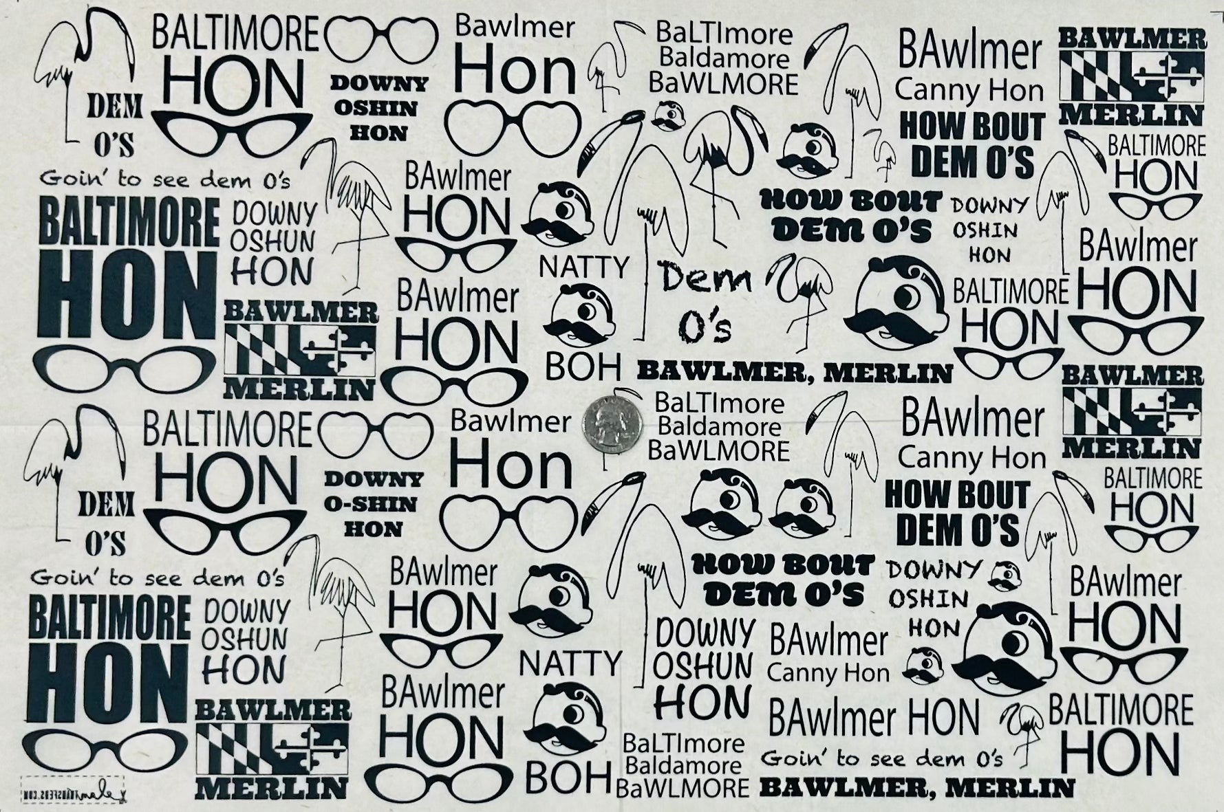 Baltimore Hon - Underglaze Transfer Sheet
