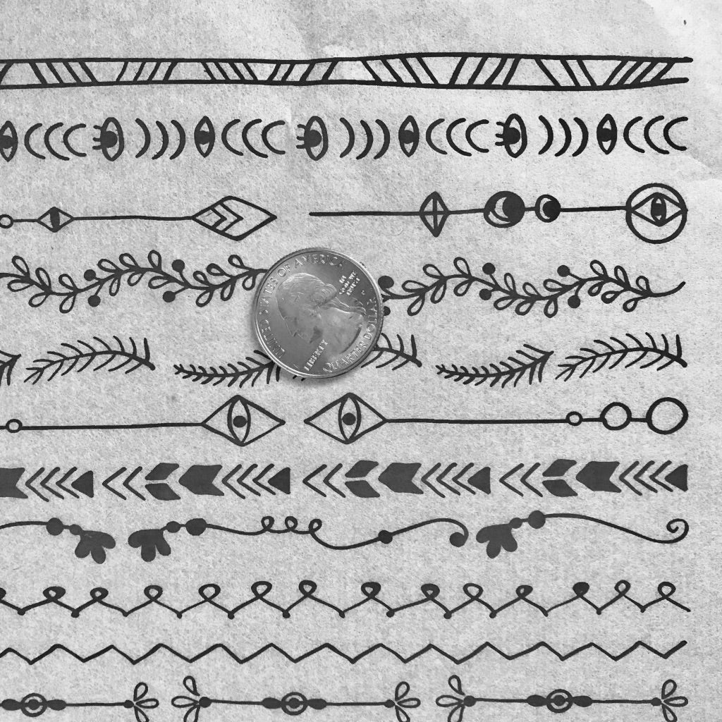 Borders - Underglaze Transfer Sheet