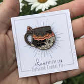 Crystal Mug Enamel Pin (you choose color)
