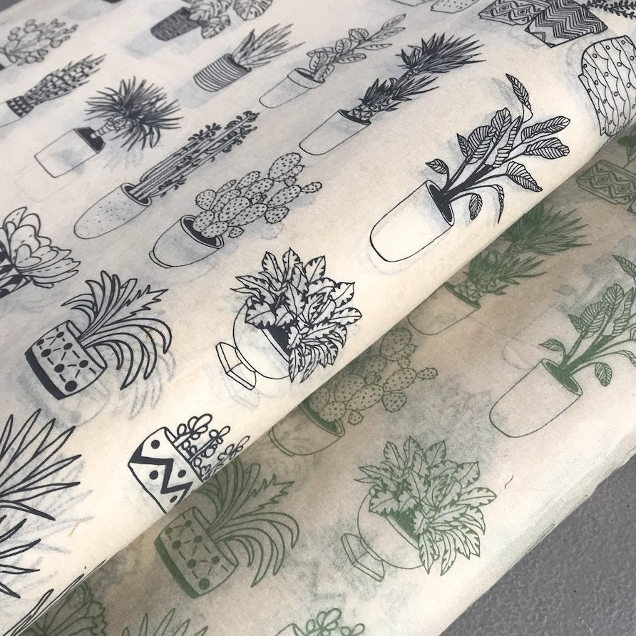 Potted Plants - Underglaze Transfer Sheet