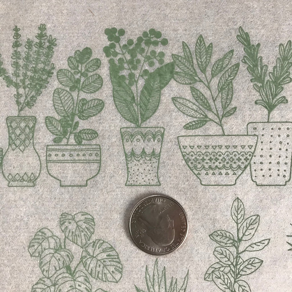 Potted Plants - Underglaze Transfer Sheet