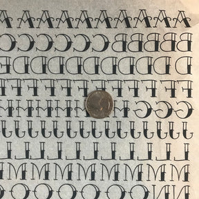 Tattoo Font - Underglaze Transfer Sheet