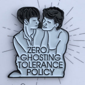 No Ghosting Enamel Pin
