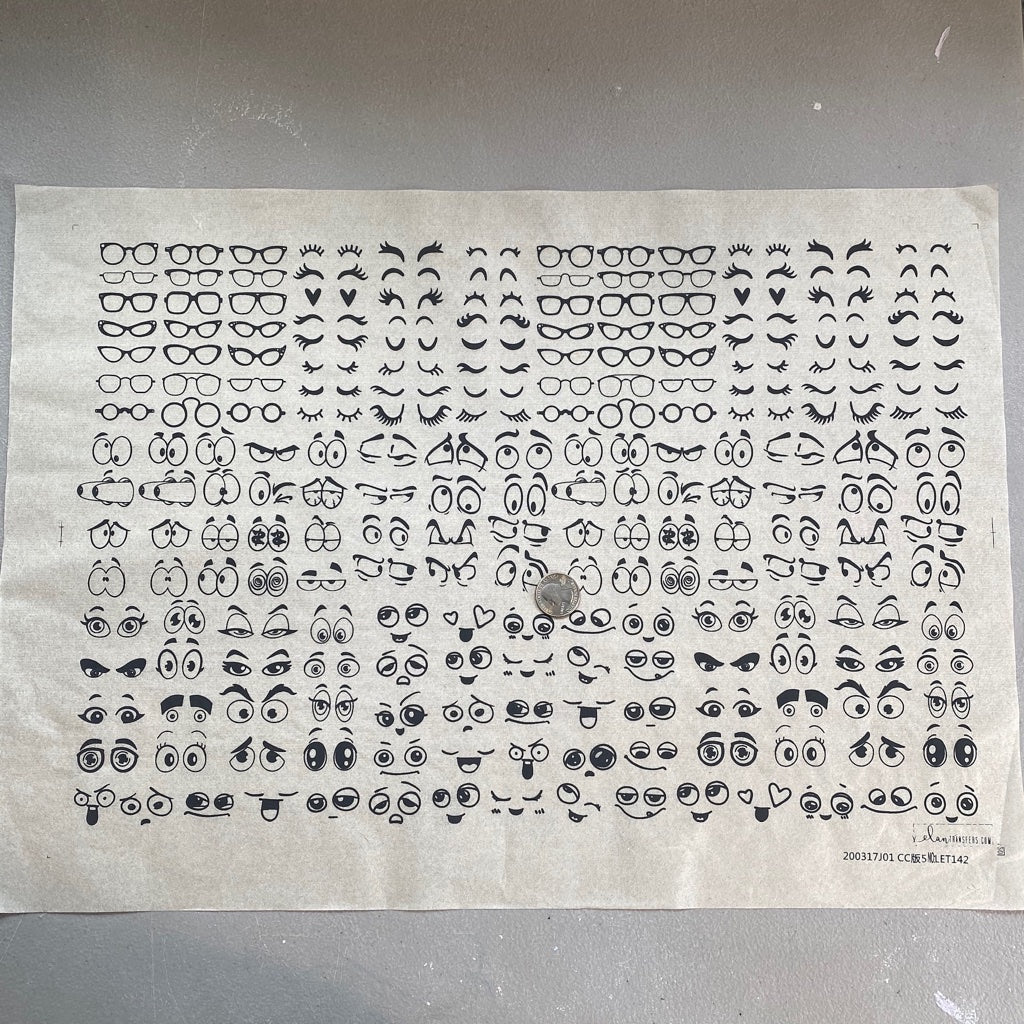 Googly Eyes - Underglaze Transfer Sheet
