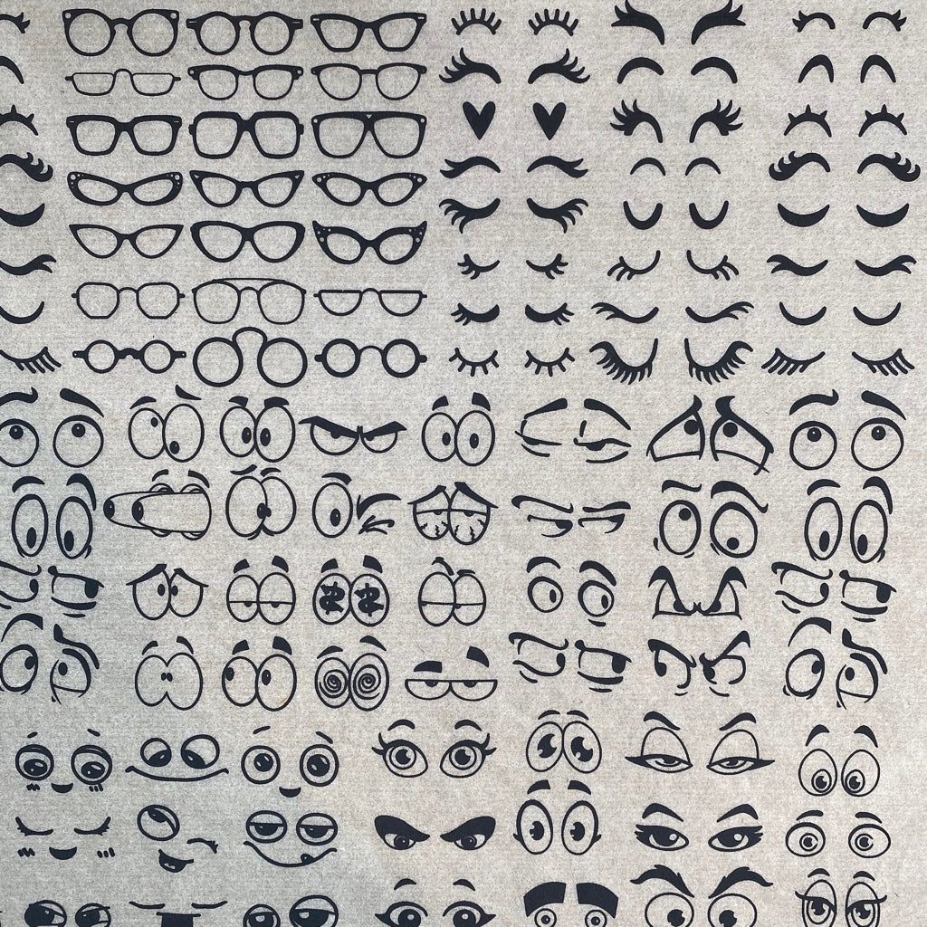 Googly Eyes - Underglaze Transfer Sheet