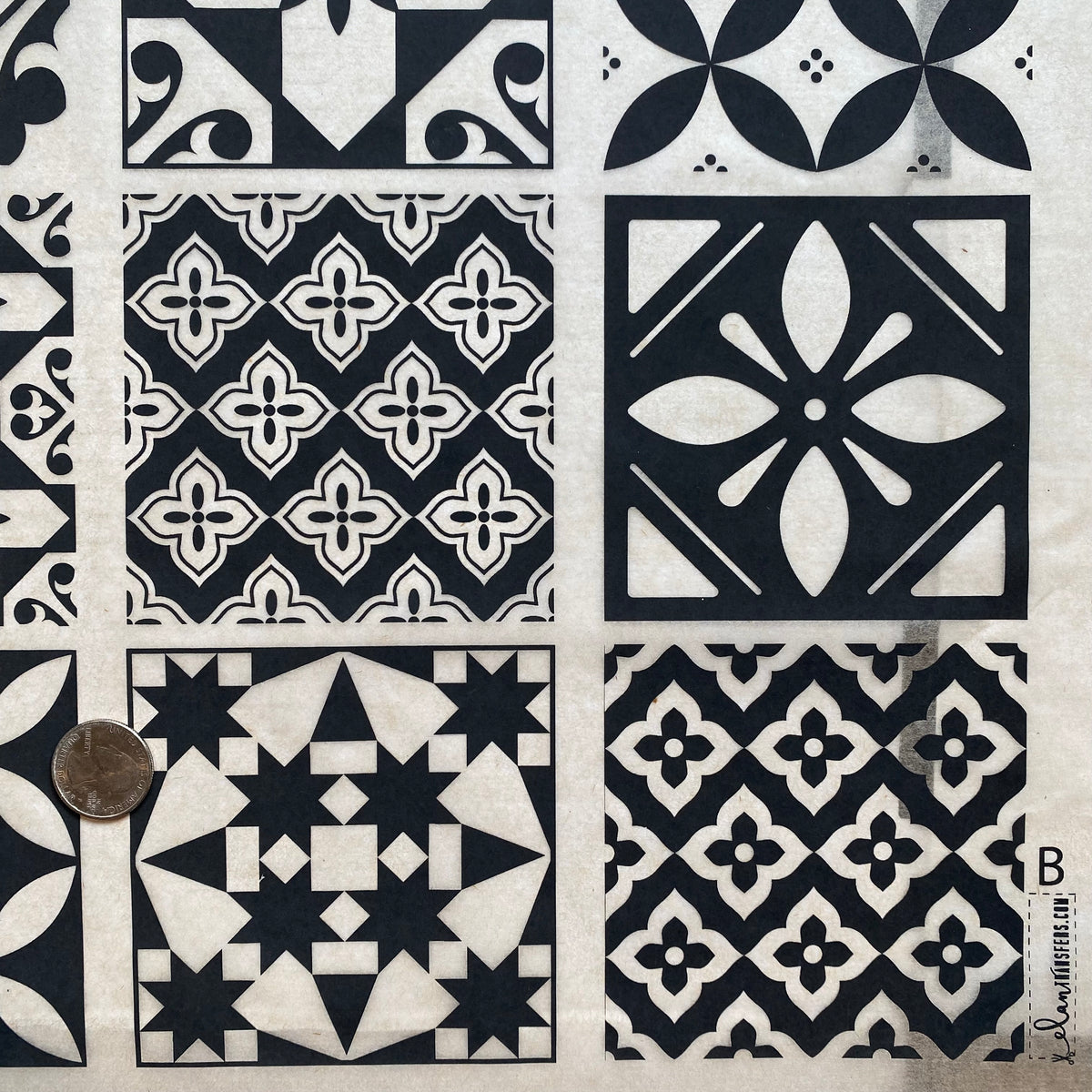 Moroccan Tiles B - Underglaze Transfer Sheet