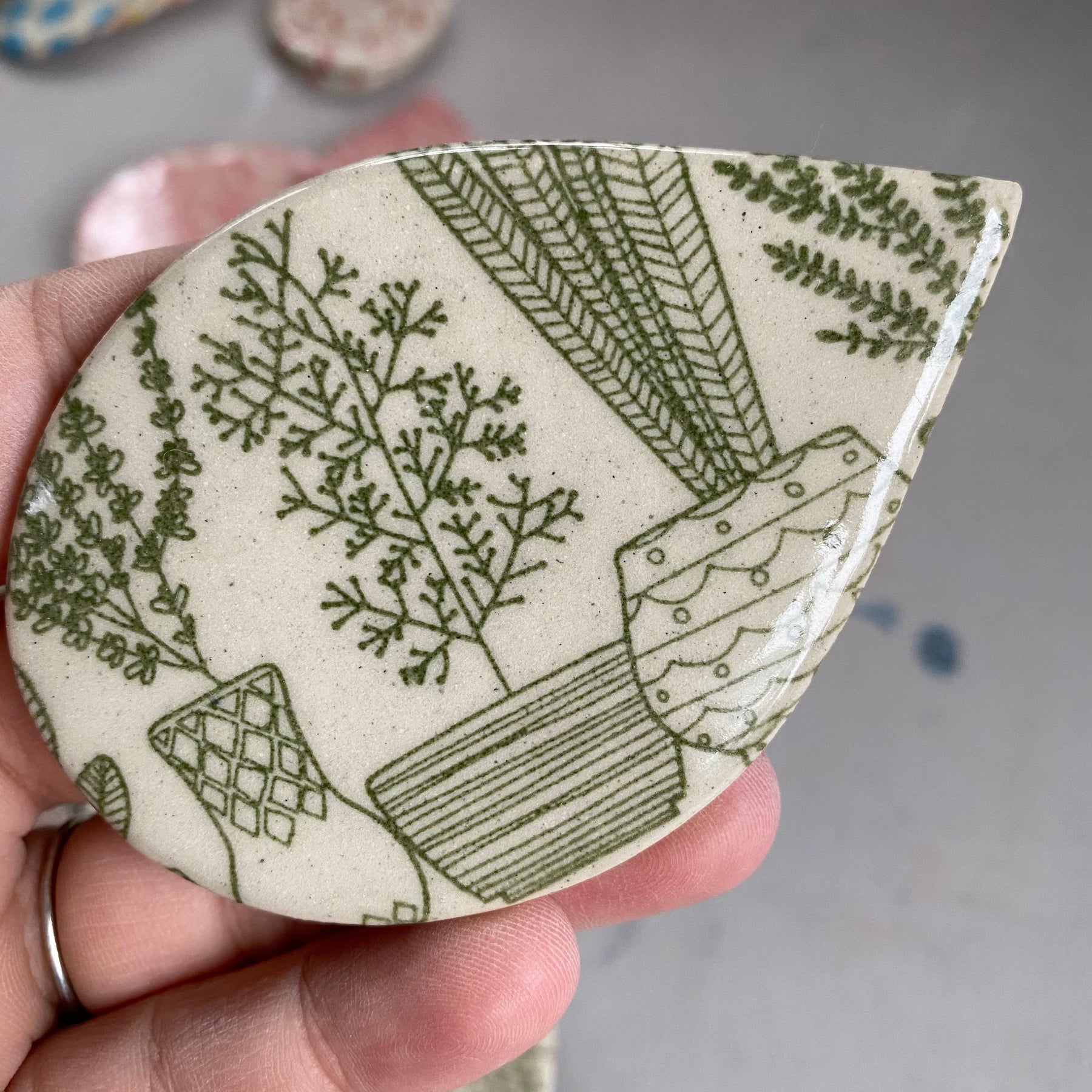 Potted Plants - Underglaze Transfer Sheet