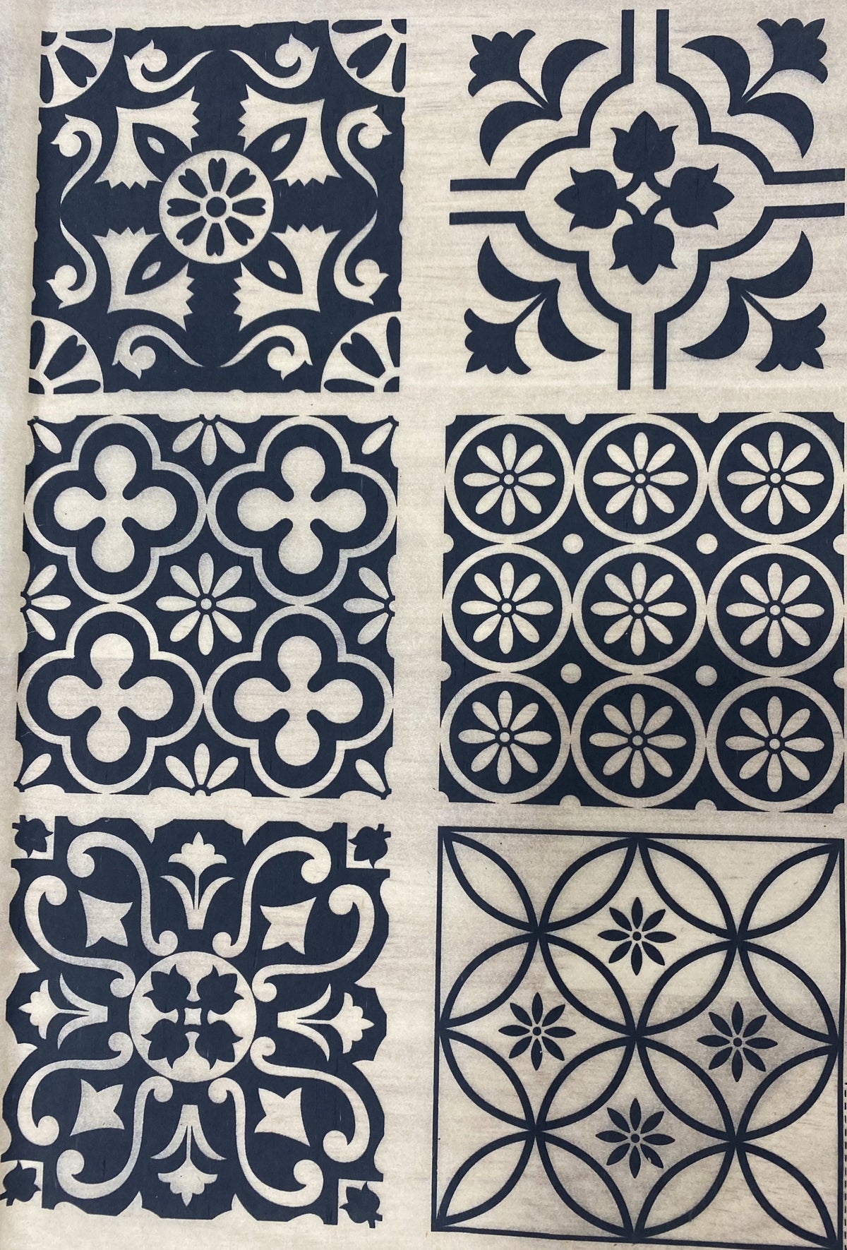 Moroccan Tiles A - Underglaze Transfer Sheet