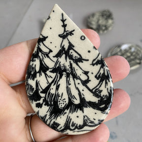 Snowy Trees - Underglaze Transfer Sheet